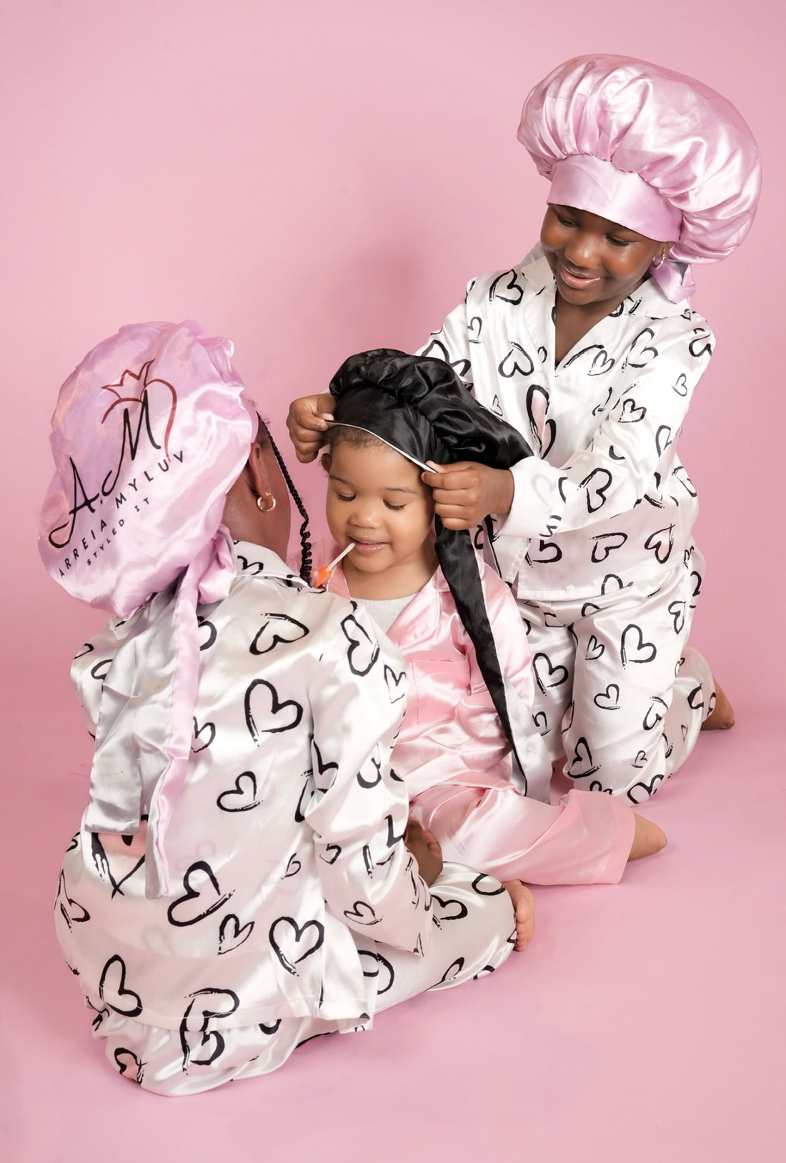 Pink Satin Bonnet