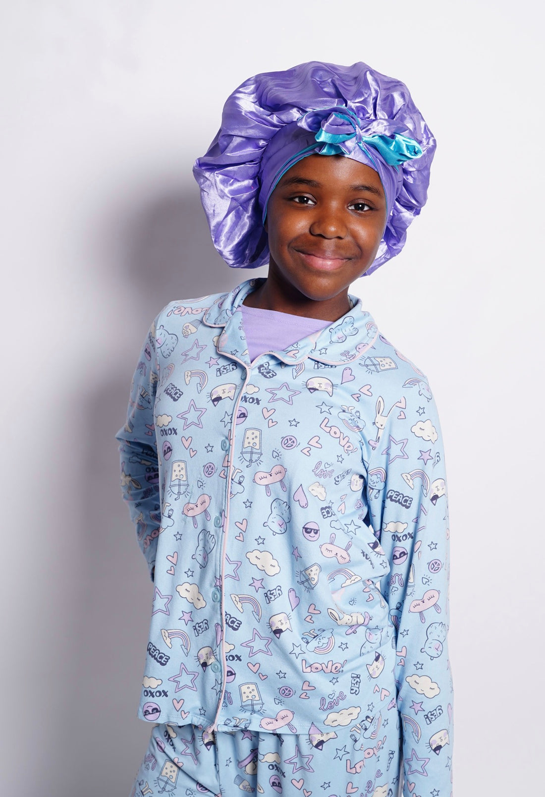 Purple Satin Bonnet